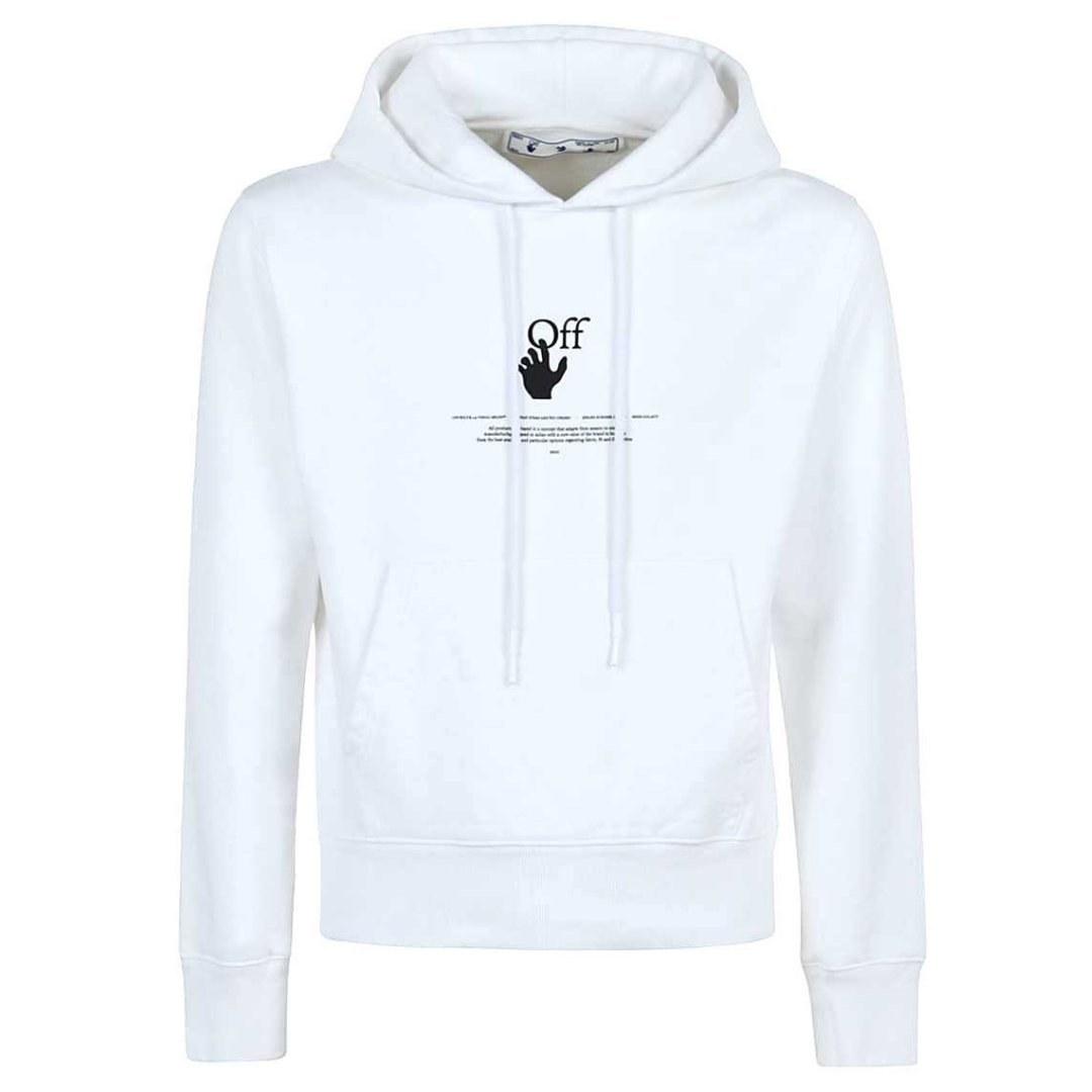 Off White OFFF Grafitti Logo White Hoodie