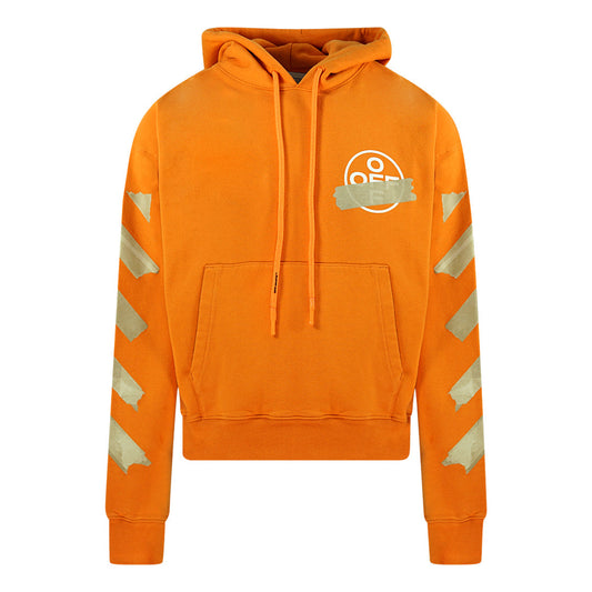 Off-White Tape Logo Orange Hoodie