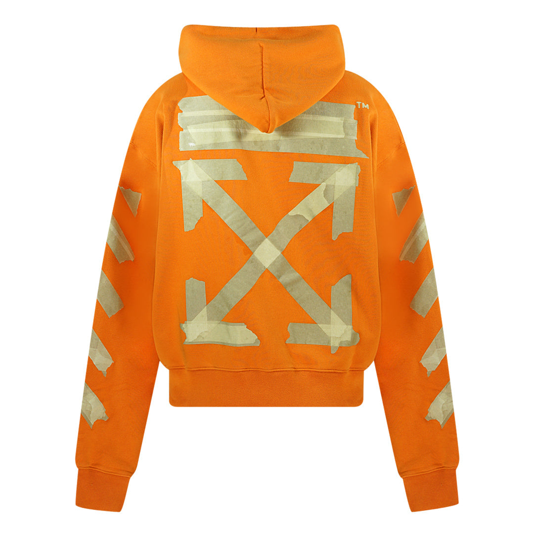 Off-White Tape Logo Orange Hoodie