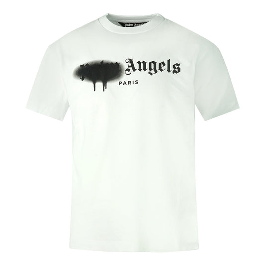 Palm Angels Paris Spray Paint Logo White T-Shirt