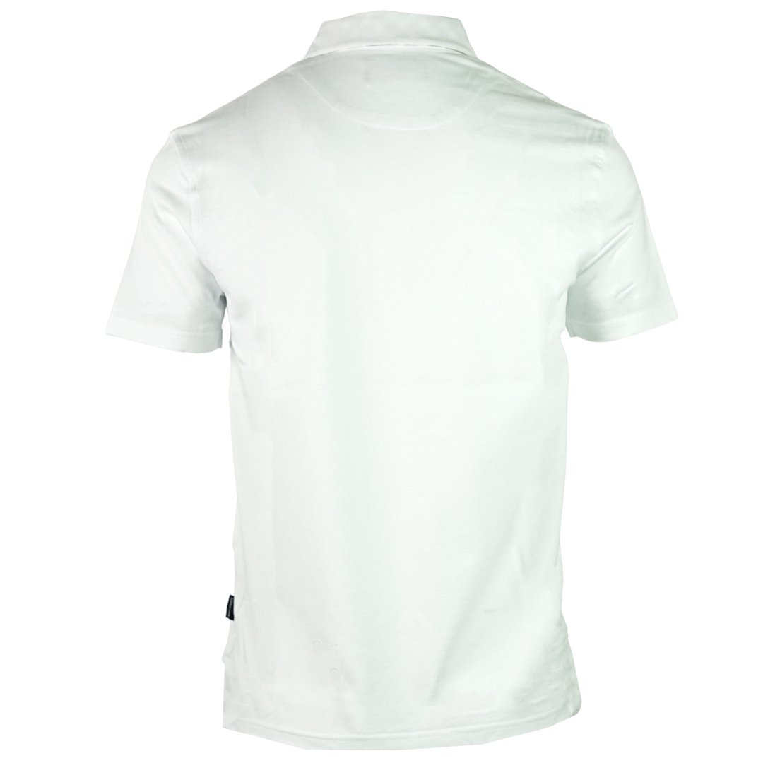 Aquascutum QMP027 01 White Polo Shirt - Style Centre Wholesale