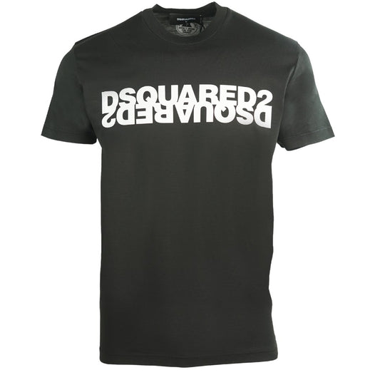 Dsquared2 Cool Fit Mirrored Brand Logo Black T-Shirt