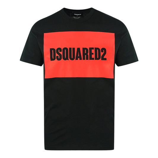 Dsquared2 Cool Fit Red Box Logo Black T-Shirt