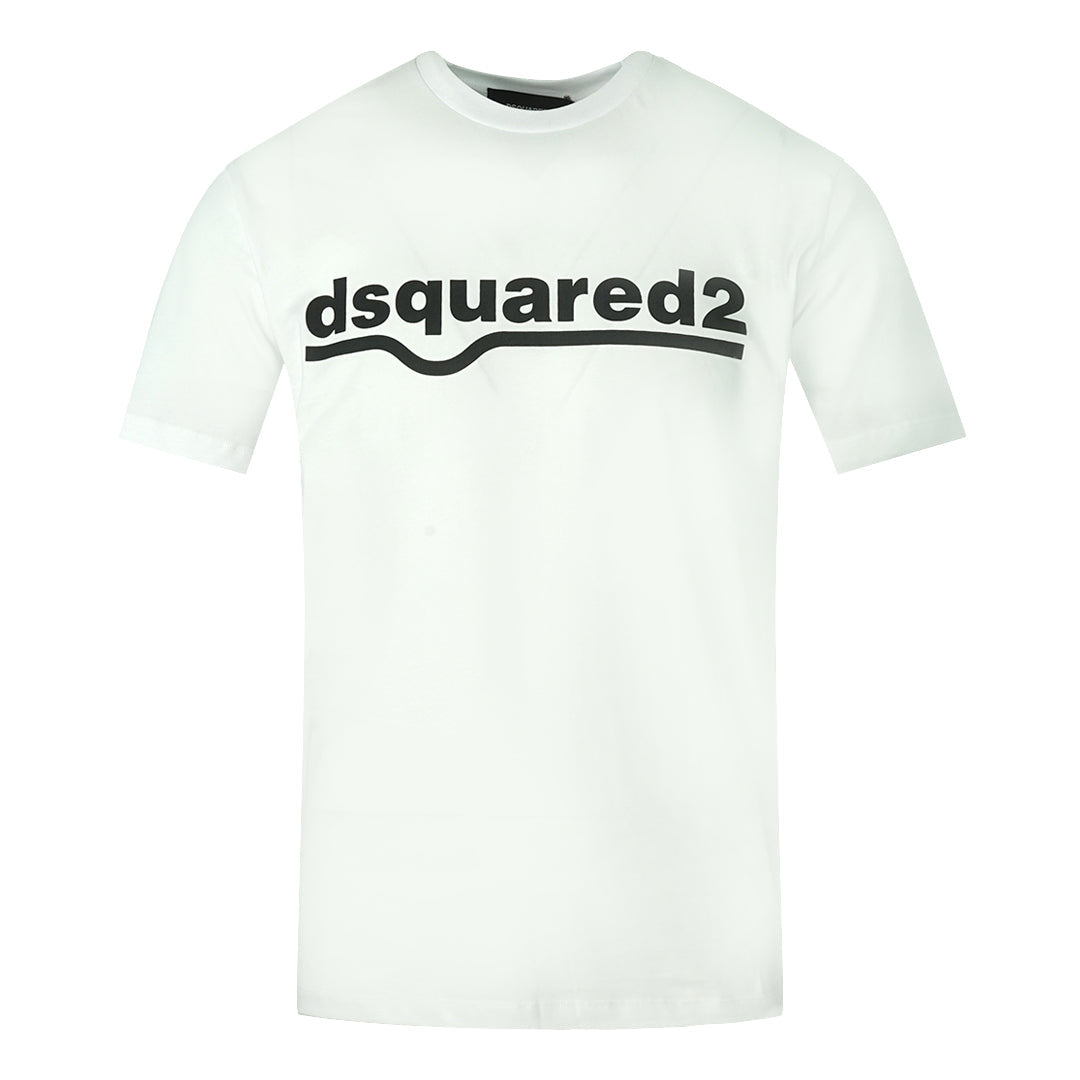 Dsquared2 Underlined Logo Cool Fit White T-Shirt