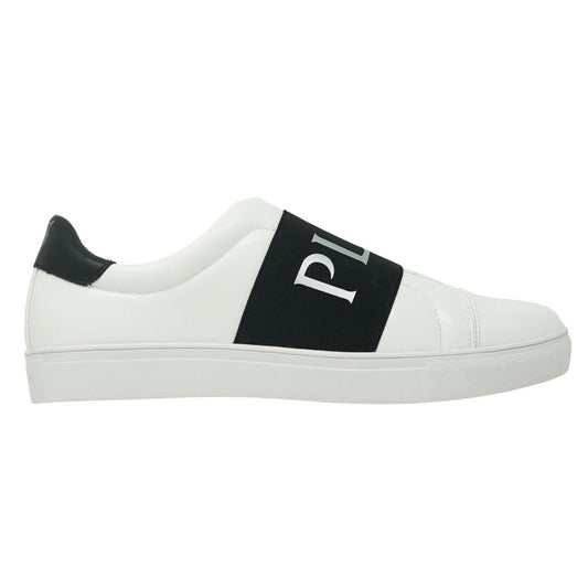 Philipp Plein Sport Band Logo Slip On White Sneakers