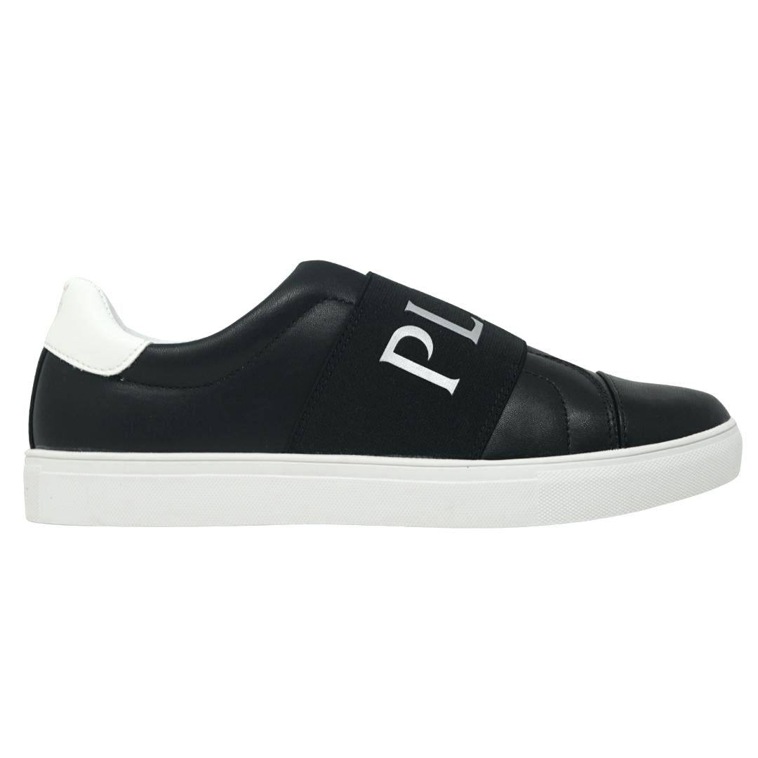 Philipp Plein Sport Band Logo Slip On Black Sneakers