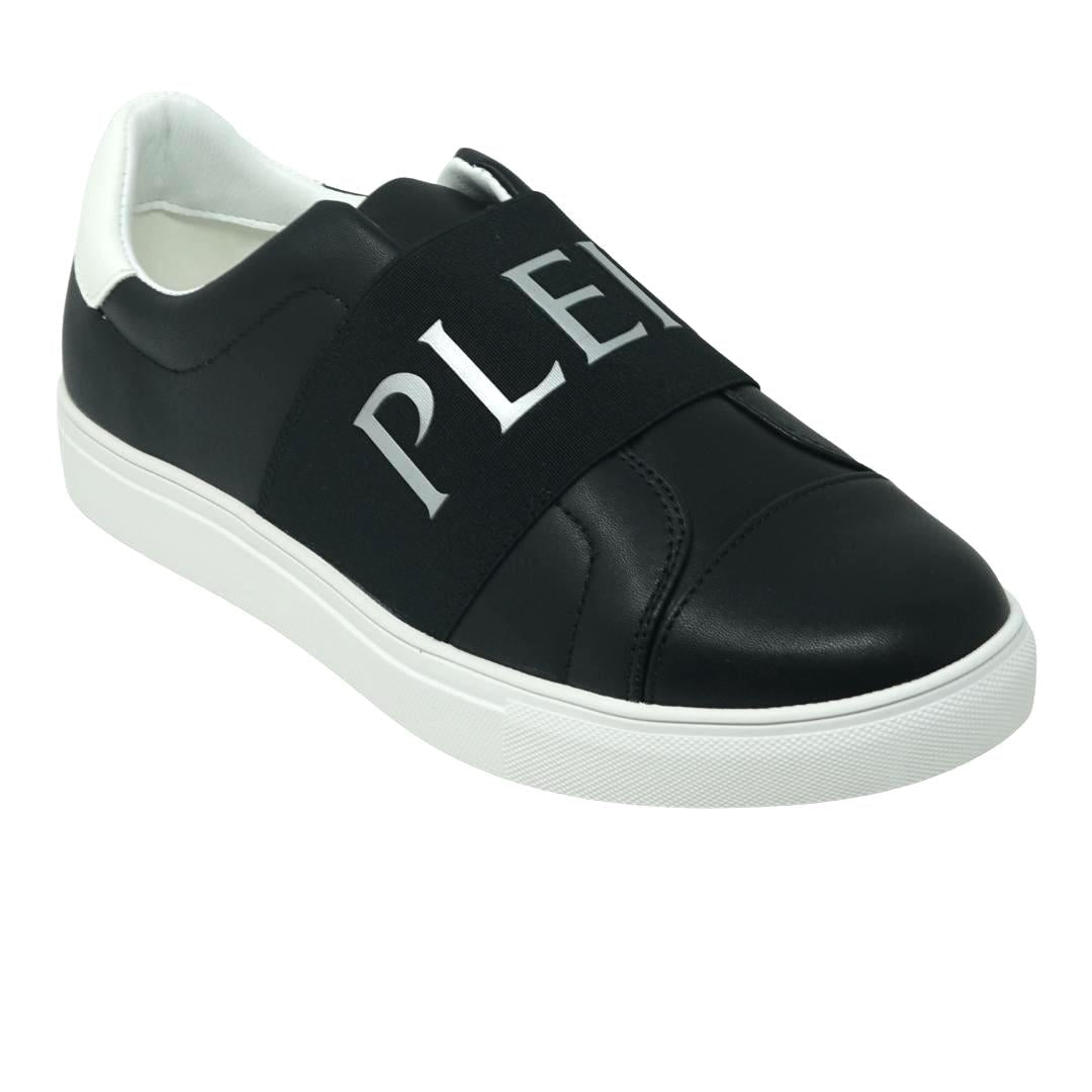 Philipp Plein Sport Band Logo Slip On Black Sneakers