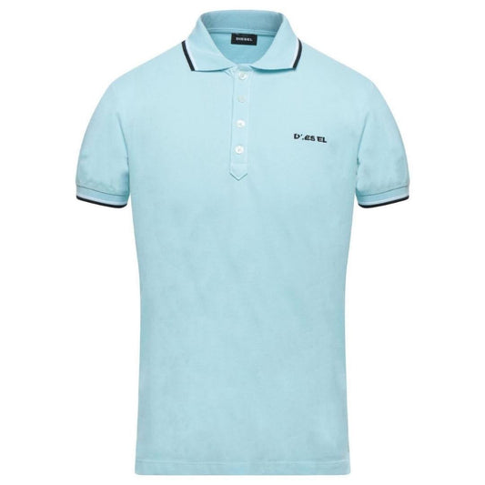 Diesel T-Randy-Broken Light Blue Polo Shirt