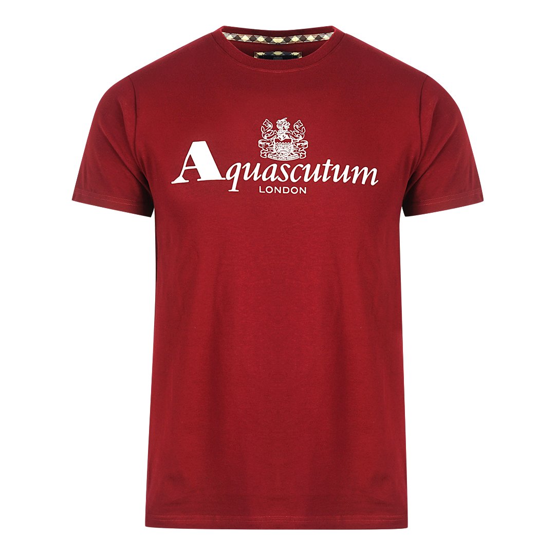 Aquascutum London Signature Logo Red T-Shirt