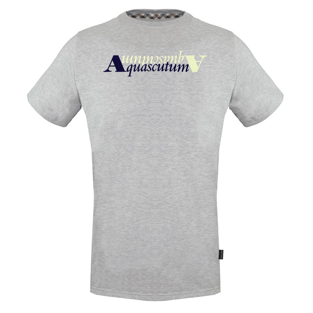 Aquascutum TSIA25 94 Grey T-Shirt - Style Centre Wholesale