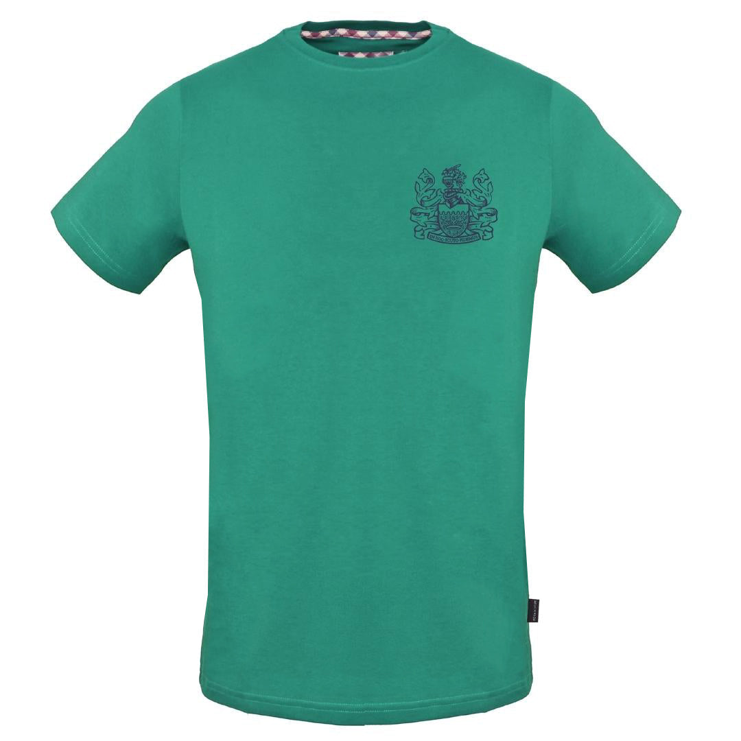 Aquascutum Stitched Aldis Logo Green T-Shirt