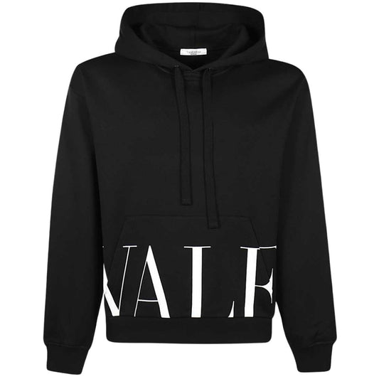 Valentino Large Valentino Print Black Hoodie