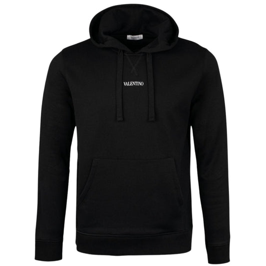 Valentino Chest Logo Black Hoodie