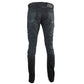 Balmain Skinny Biker Black Coated Worn Effect Jeans
